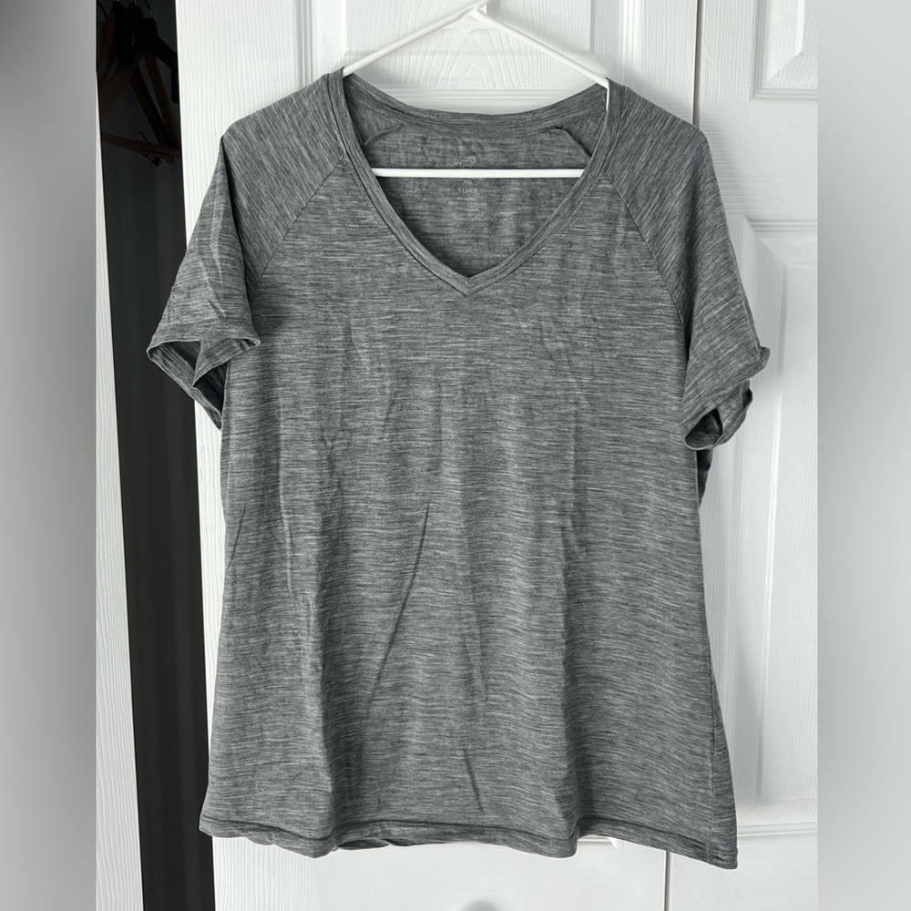 Woolx Mia V Neck Shirt Gray XL